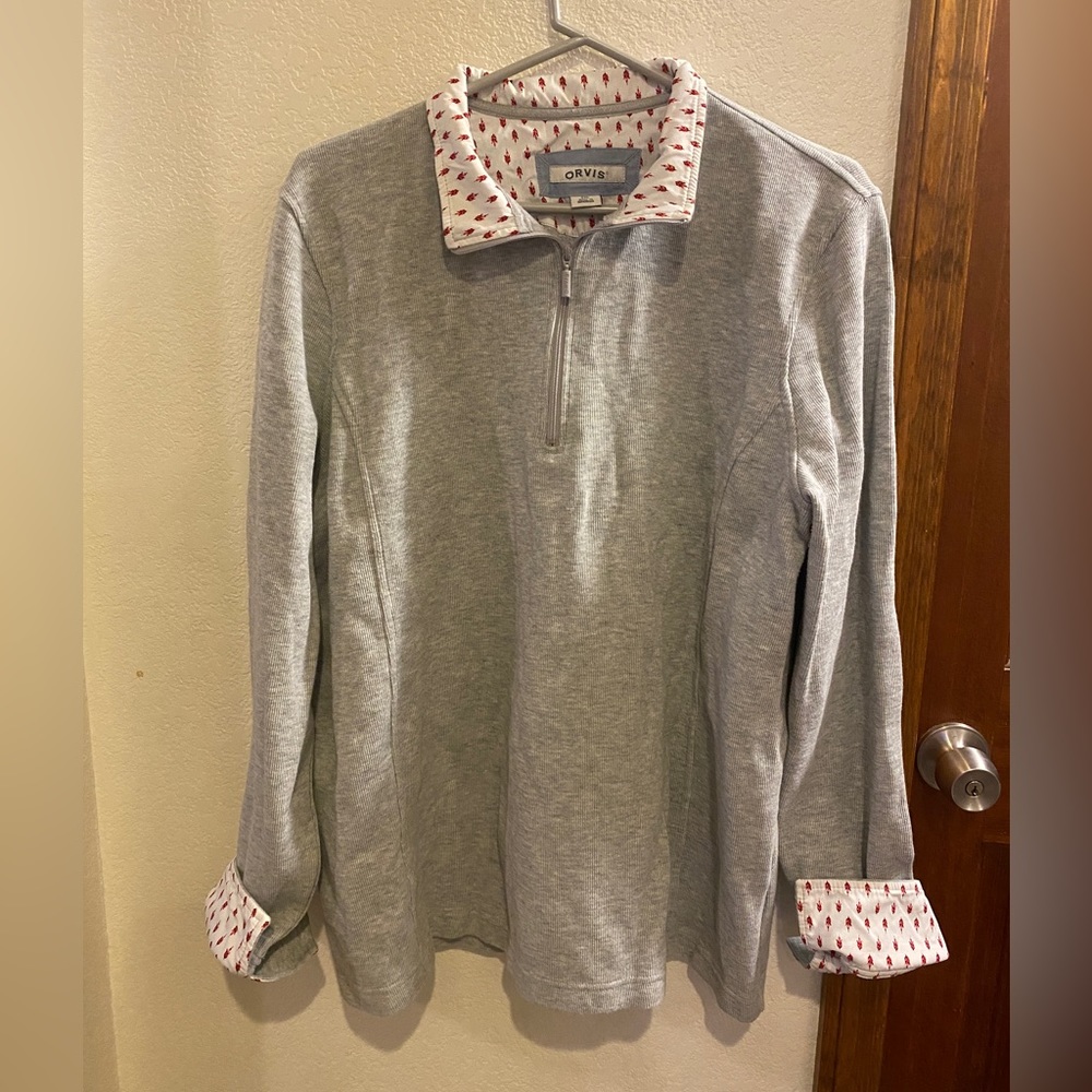 Orvis Sandy Point 1/4 Zip Pullover Sweatshirt Nwt